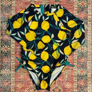 Cat & Jack Lemon Print Swimsuit